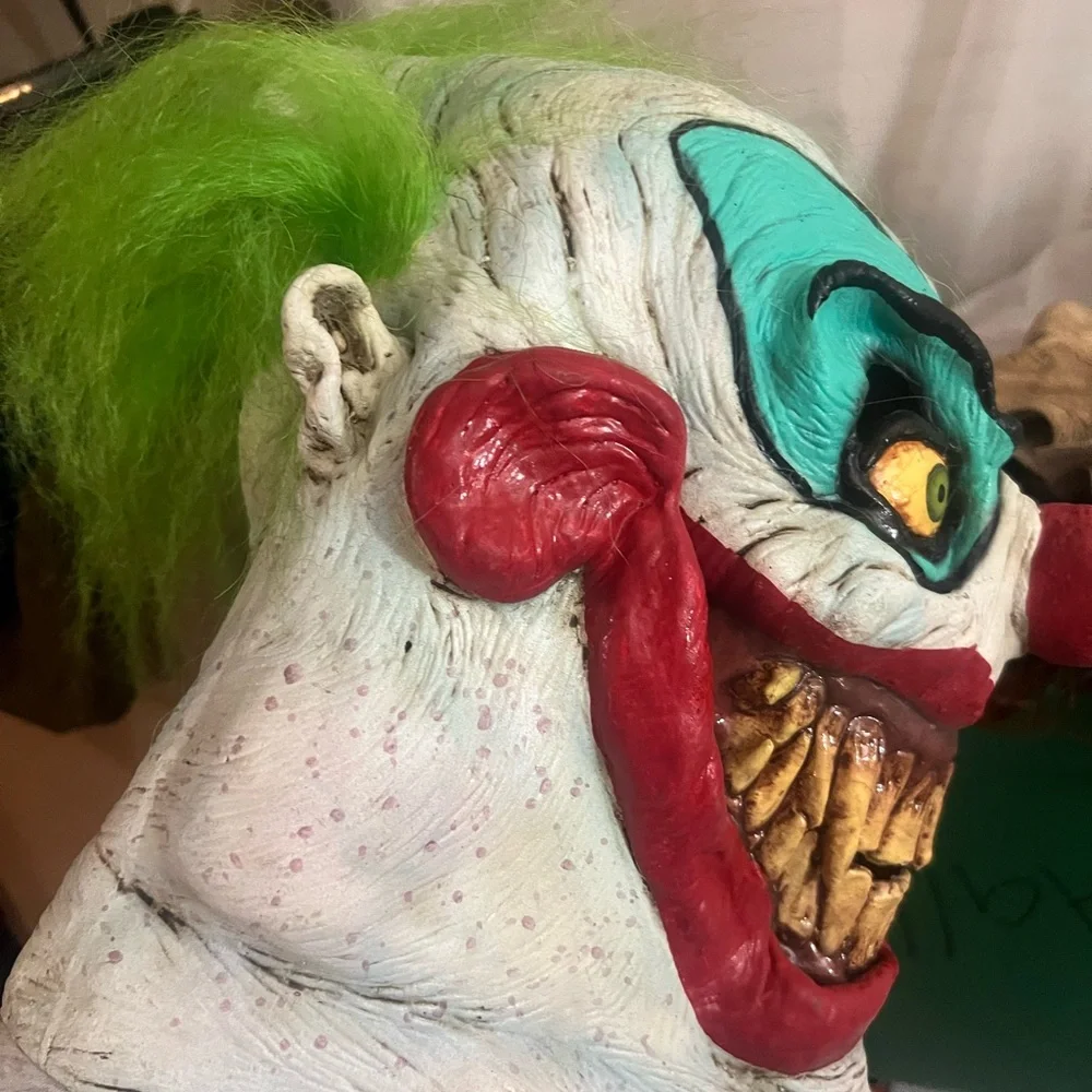 Scary Halloween masks clown horror adult latex with hair